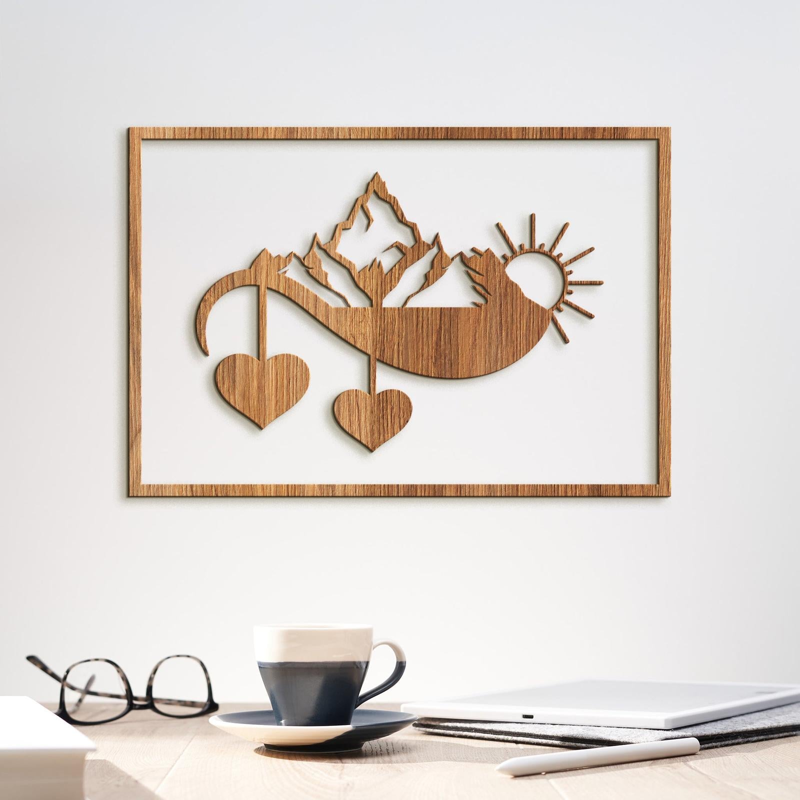 Drevený obraz na stenu Západ slnka-DREVTEX