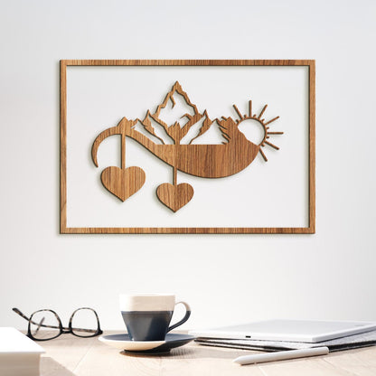 Drevený obraz na stenu Západ slnka-DREVTEX