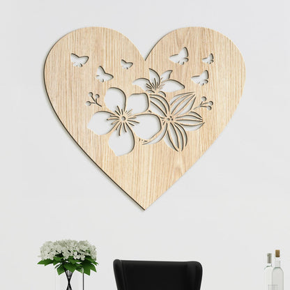 Drevený obraz Srdce plné motýľov-DREVTEX