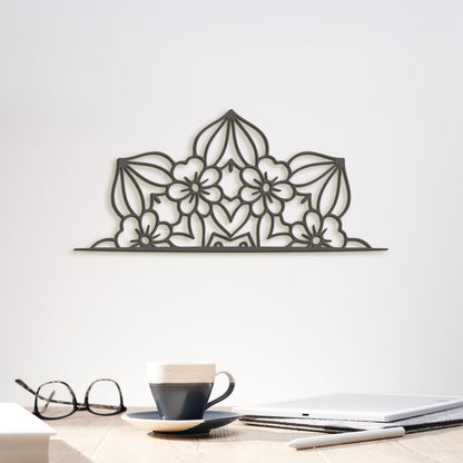 Drevená mandala polkruh CROWN-DREVTEX