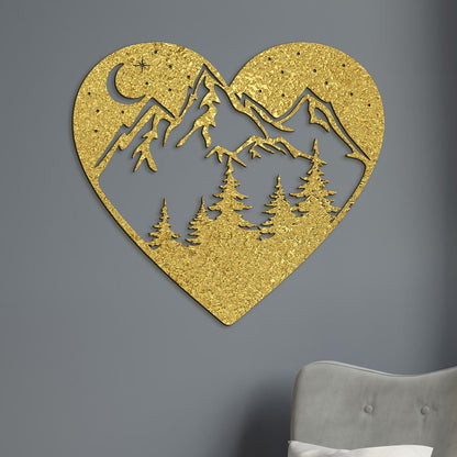 Drevený obraz na stenu Láska k horám-DREVTEX