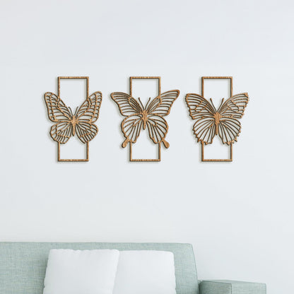 Trojdielna dekoracia Motyle-DREVTEX