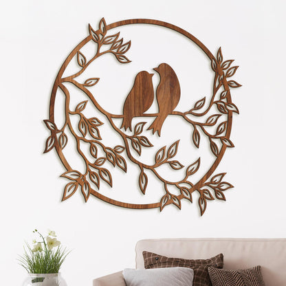 Drevený obraz štebot vtákov-DREVTEX