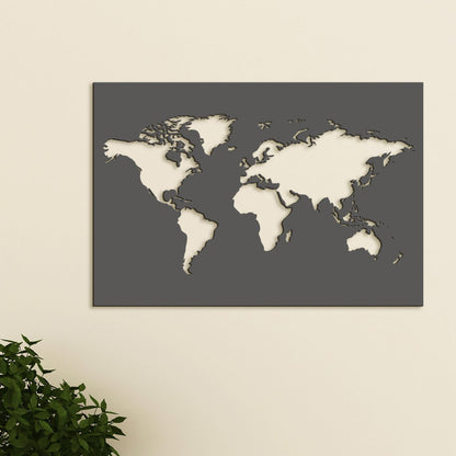 Drevený obraz na stenu Mapa sveta-DREVTEX