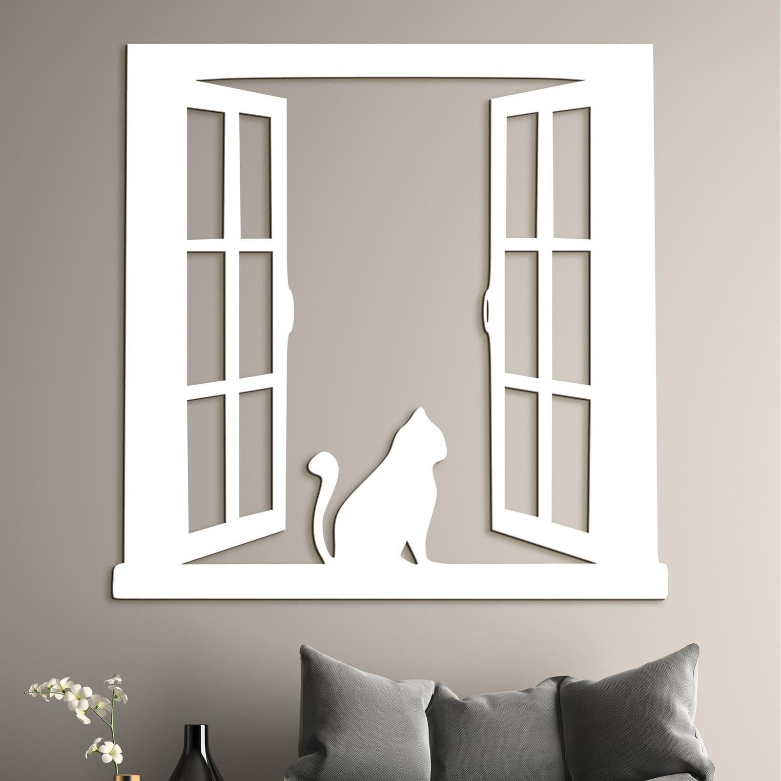 Silueta macky na okne-DREVTEX