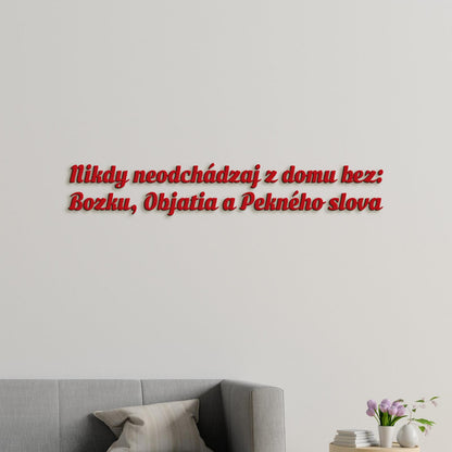 Drevený nápis pravidlá rodiny-DREVTEX