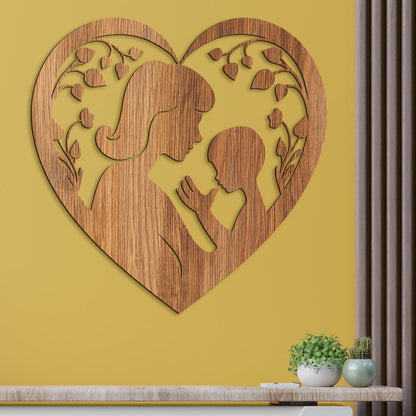 Drevený obraz Matka s dieťaťom-DREVTEX