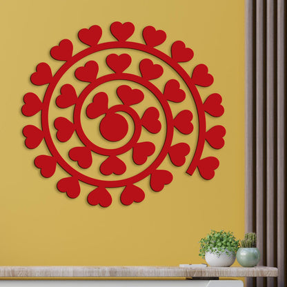 Obraz na stenu Spirala zo srdc-DREVTEX