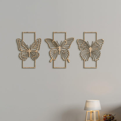 Trojdielna dekoracia Motyle-DREVTEX
