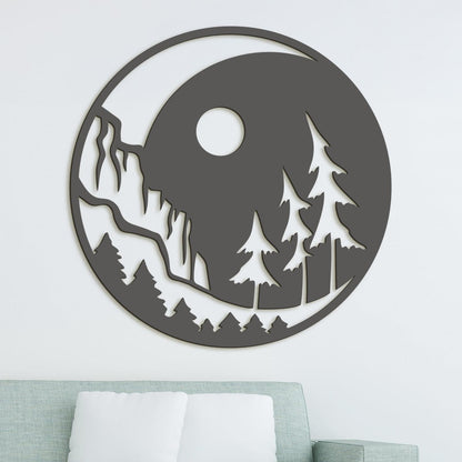 Drevený obraz nočná krajina-DREVTEX