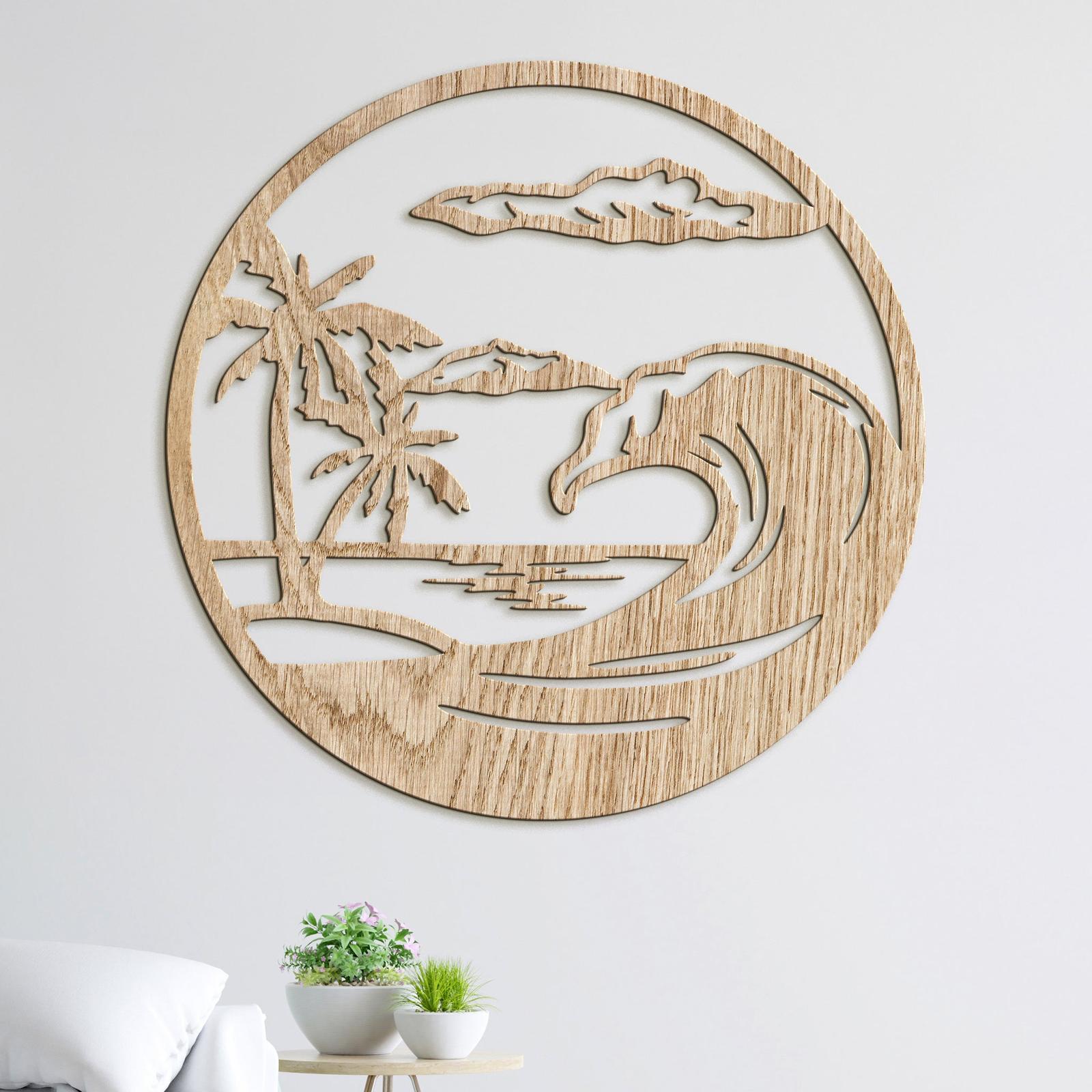 Drevený obraz na stenu pláž-DREVTEX