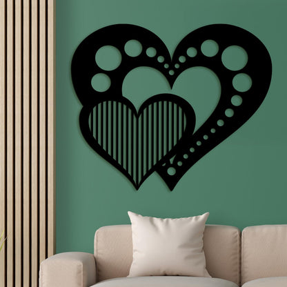 Drevený obraz na stenu Srdcia-DREVTEX