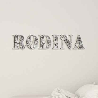 Drevený nápis RODINA-DREVTEX