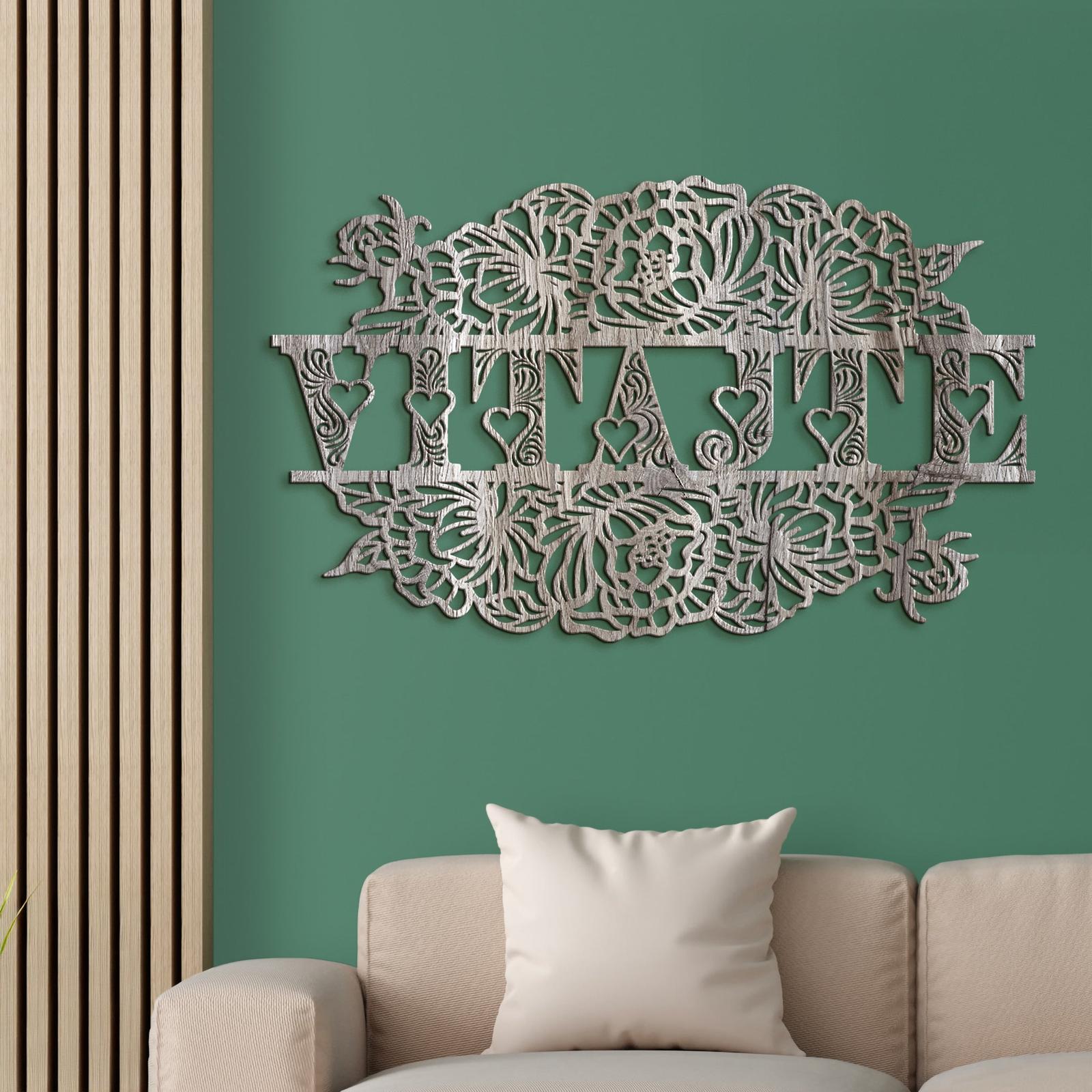 Drevený nápis VITAJTE-DREVTEX