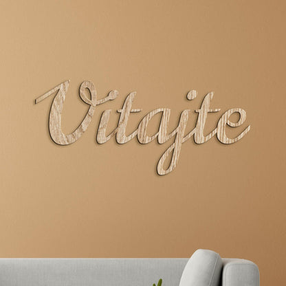 Drevený nápis na stenu Vitajte-DREVTEX