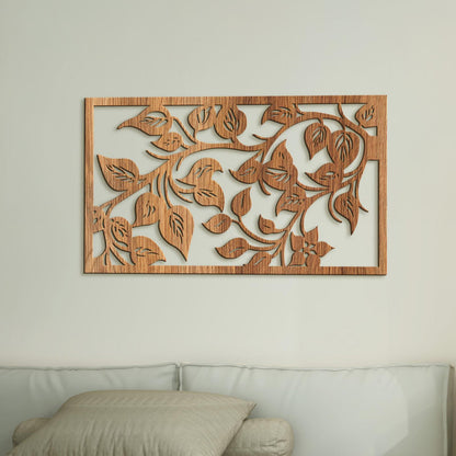 Drevený obraz na stenu Lístie-DREVTEX