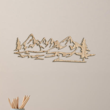 Dreveny obraz silueta hor-DREVTEX