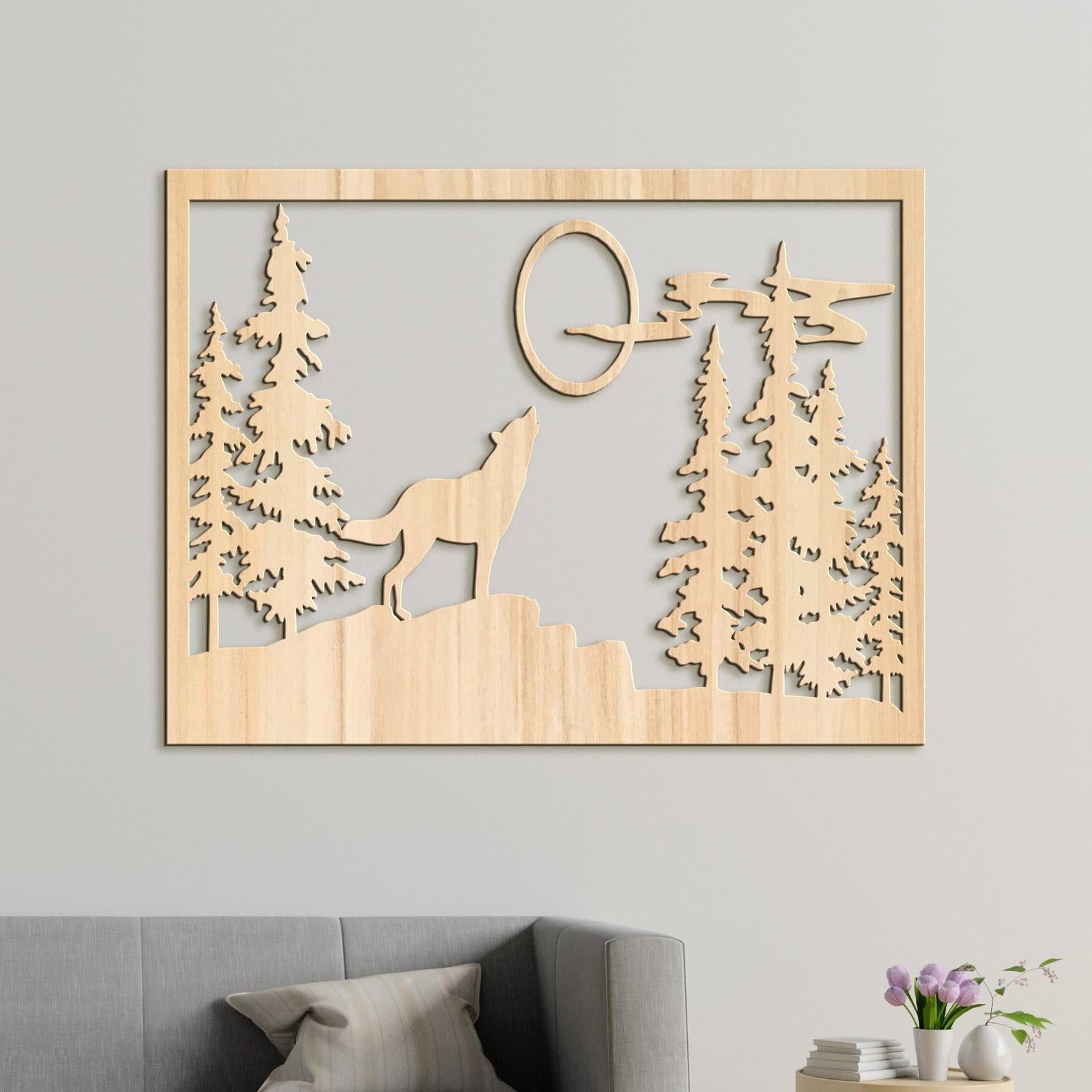 Dreveny obraz na stenu VLK-DREVTEX