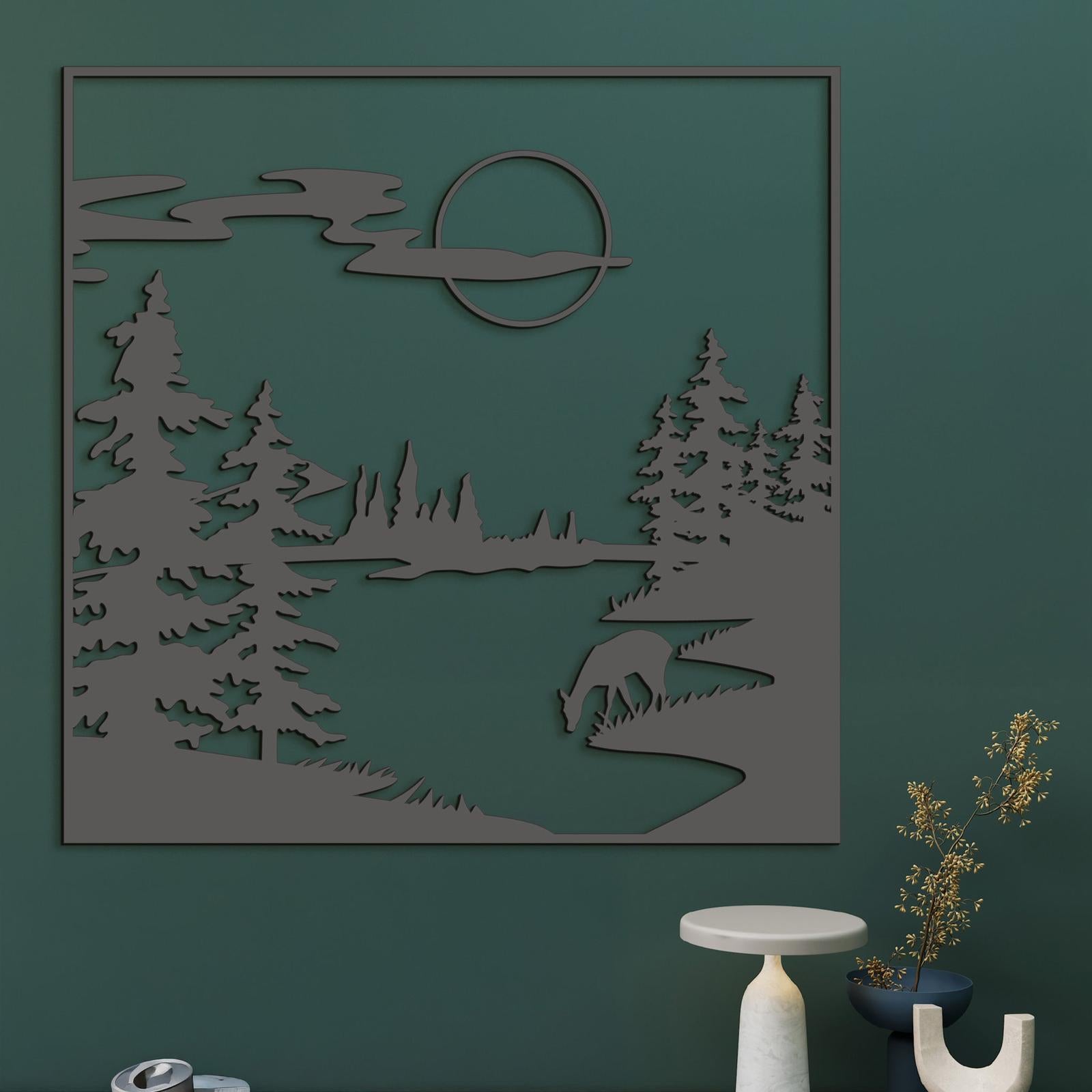 Drevený obraz Lesná čistinka-DREVTEX