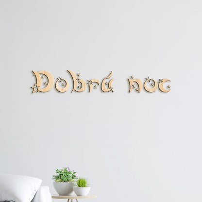 Drevený nápis Dobrú noc-DREVTEX