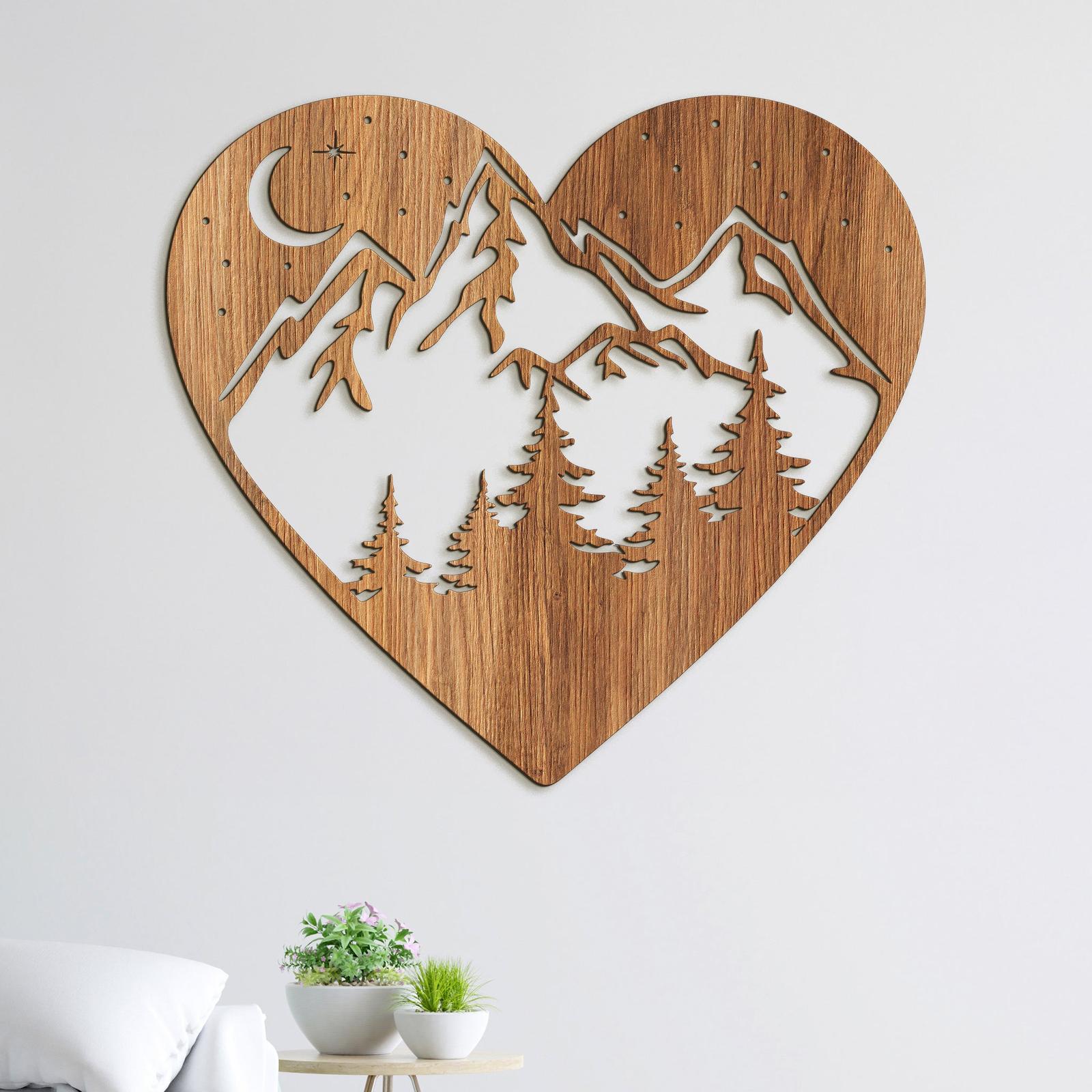 Drevený obraz na stenu Láska k horám-DREVTEX