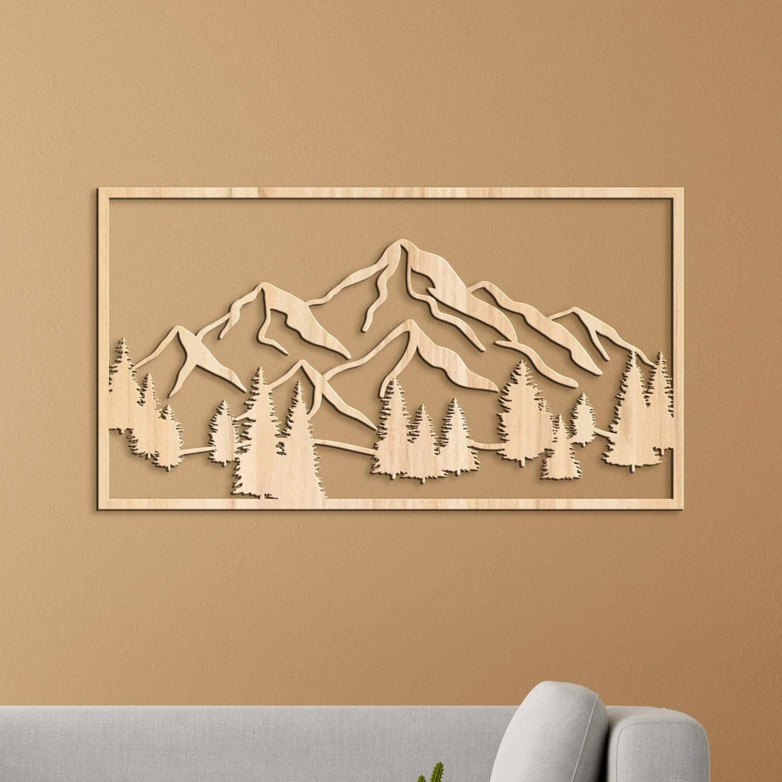 Drevený obraz Horská scenéria-DREVTEX
