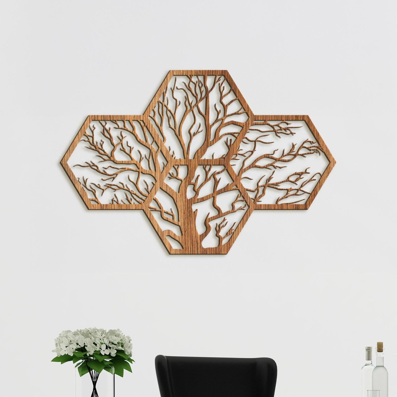 Drevený strom života motív včelieho úľa-DREVTEX