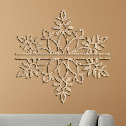 Dvojdielna drevená mandala SNOW-DREVTEX