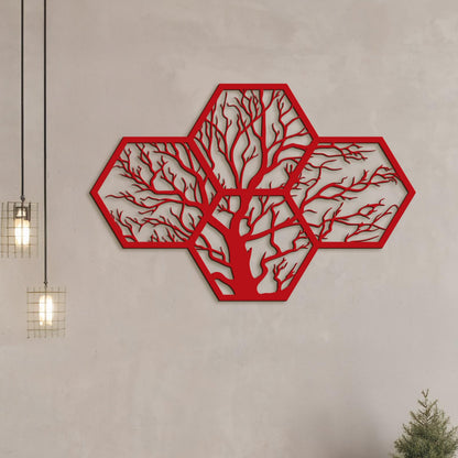 Drevený strom života motív včelieho úľa-DREVTEX