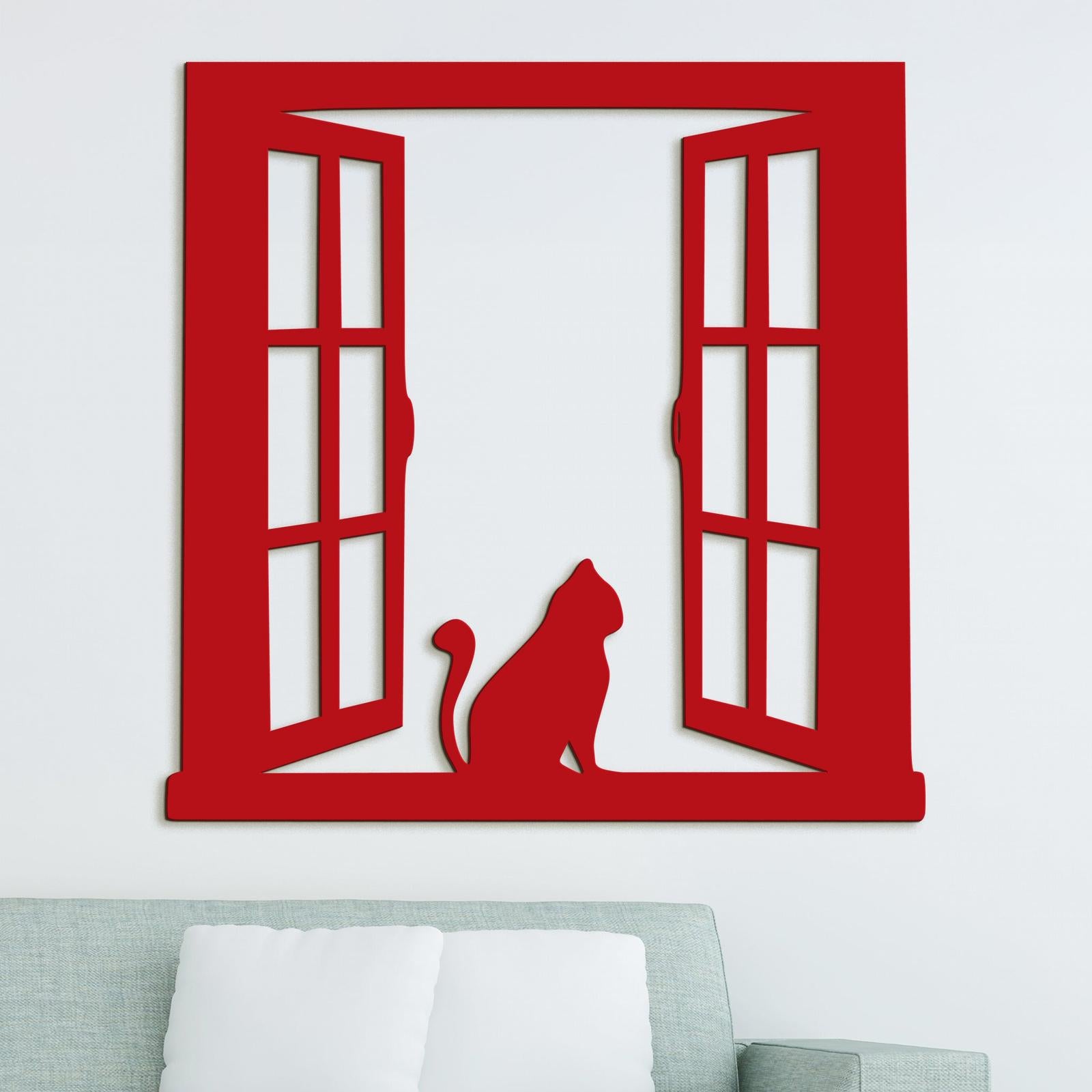 Silueta macky na okne-DREVTEX