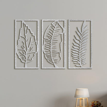 Trojdielny obraz Listy-DREVTEX