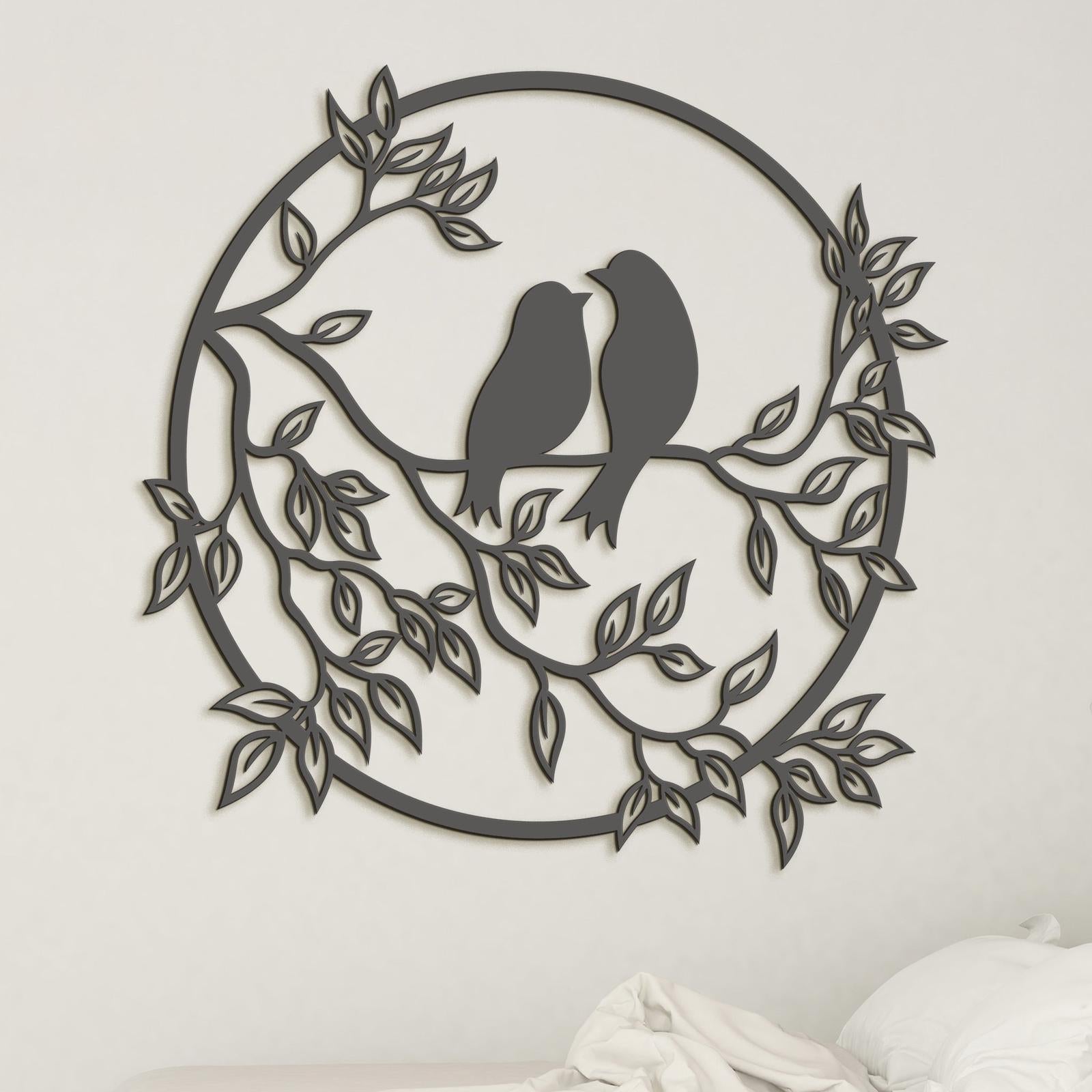 Drevený obraz štebot vtákov-DREVTEX