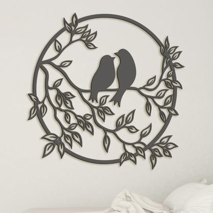 Drevený obraz štebot vtákov-DREVTEX