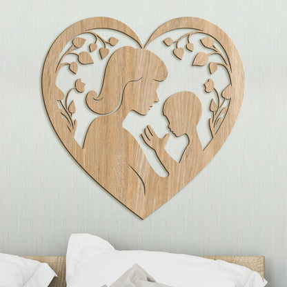Drevený obraz Matka s dieťaťom-DREVTEX