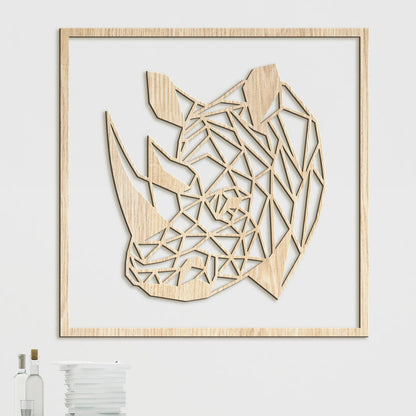 Drevený obraz Nosorožec-DREVTEX