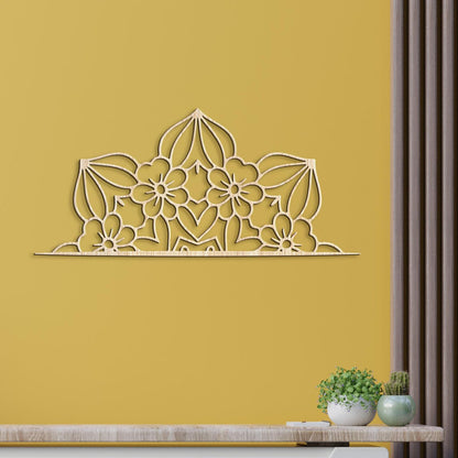 Drevená mandala polkruh CROWN-DREVTEX