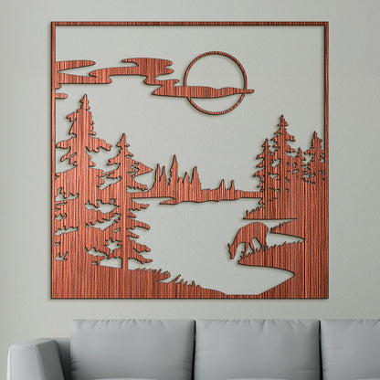 Drevený obraz Lesná čistinka-DREVTEX