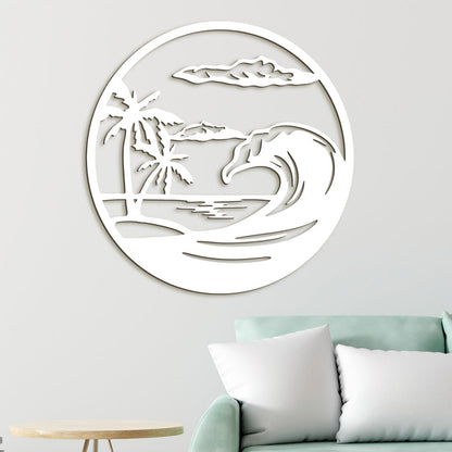 Drevený obraz na stenu pláž-DREVTEX