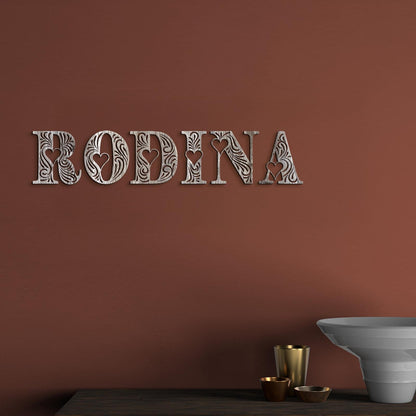 Drevený nápis RODINA-DREVTEX