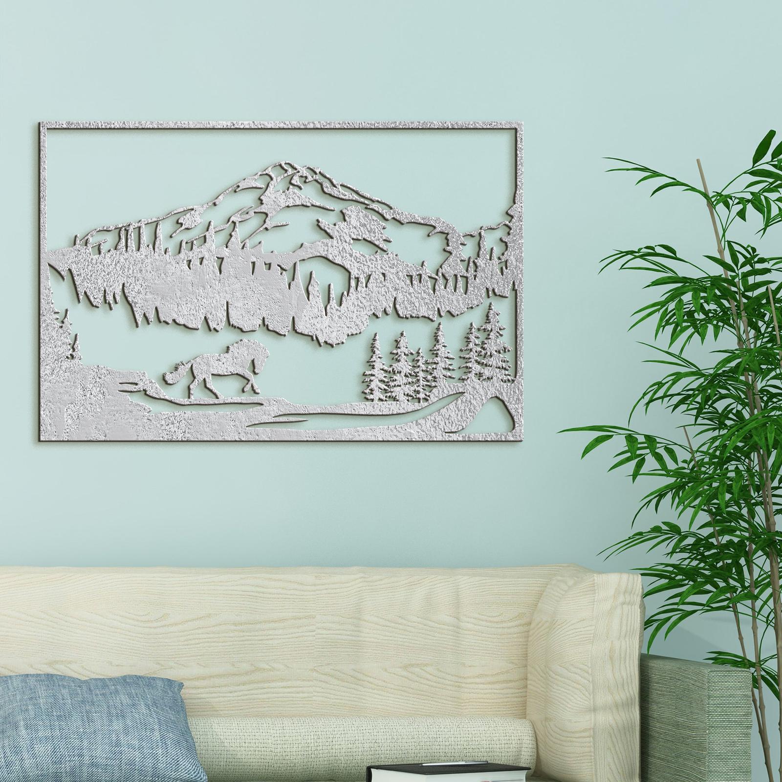 Horska sceneria s konom-DREVTEX