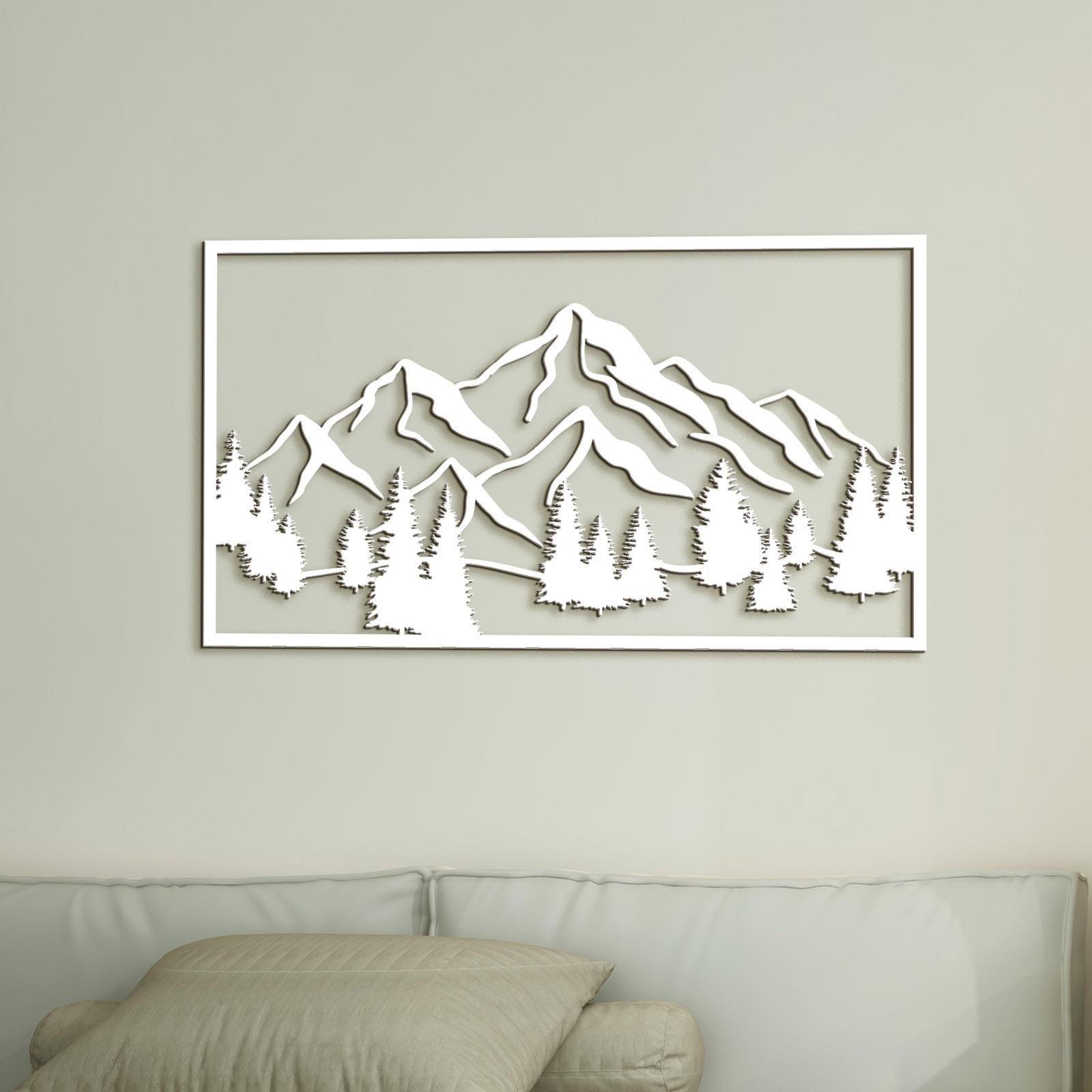 Drevený obraz Horská scenéria-DREVTEX