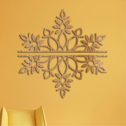 Dvojdielna drevená mandala SNOW-DREVTEX