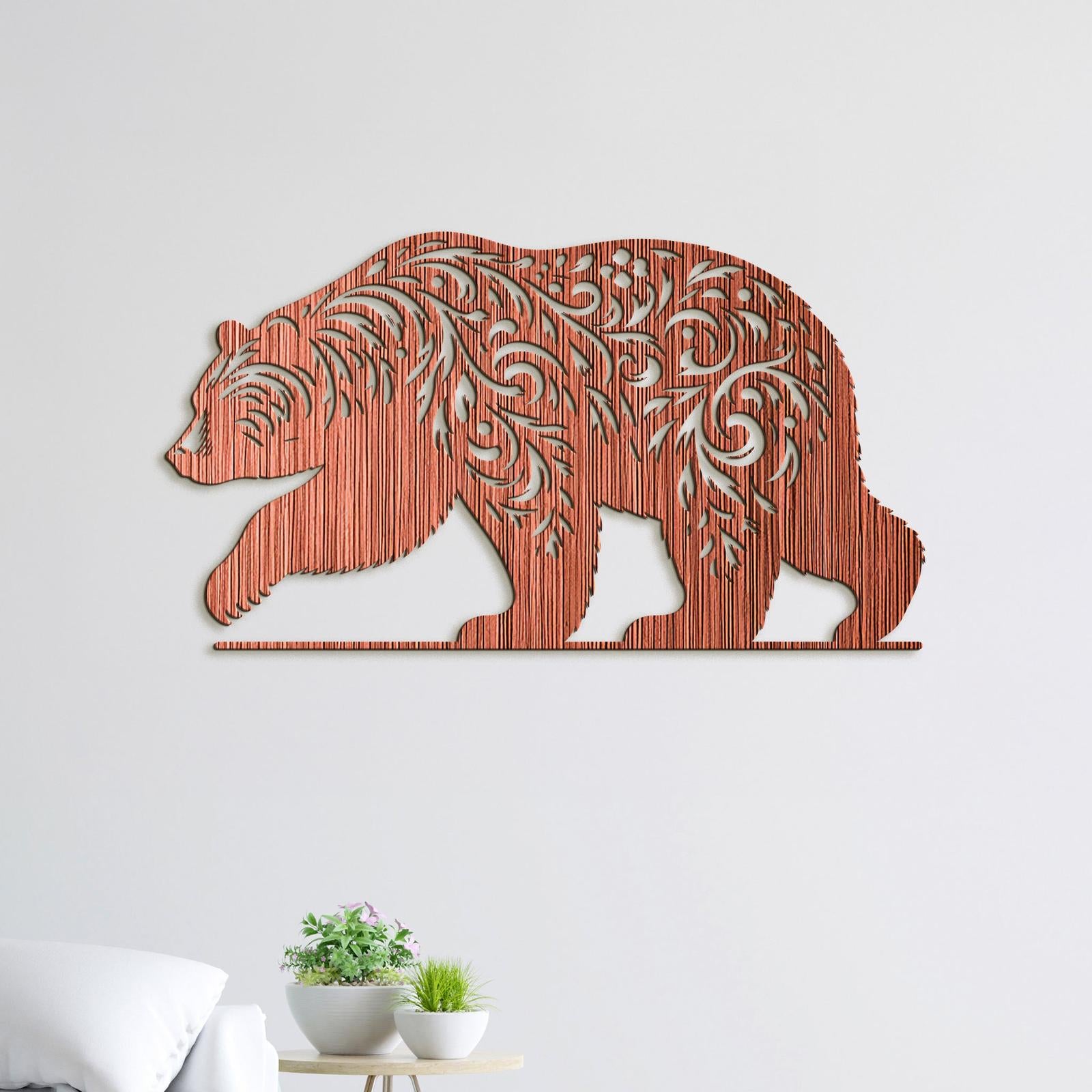 Drevený obraz Medveď-DREVTEX