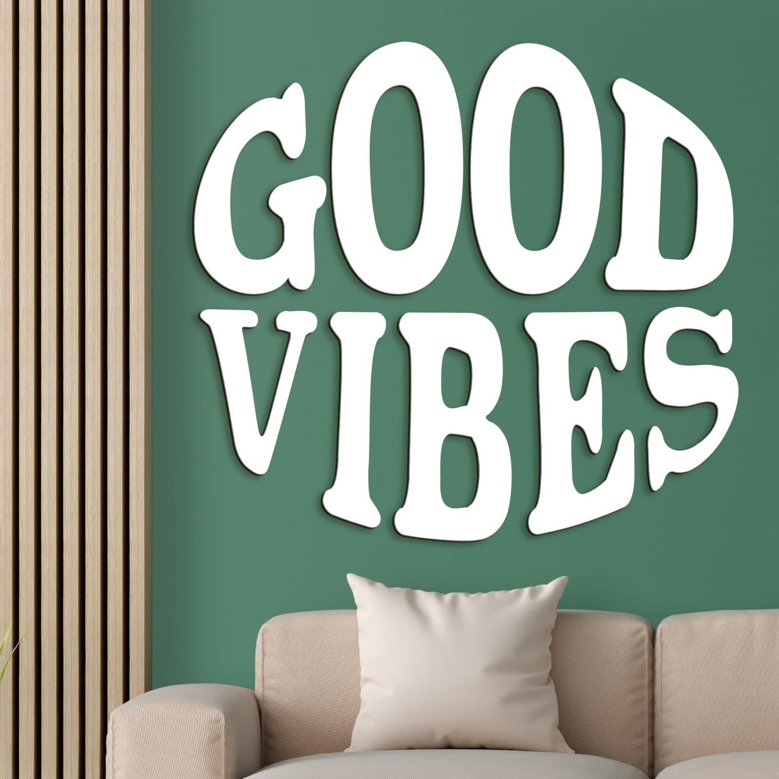 Drevený nápis GOOD VIBES-DREVTEX