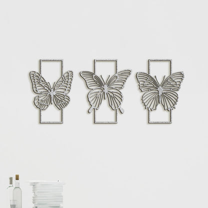 Trojdielna dekoracia Motyle-DREVTEX