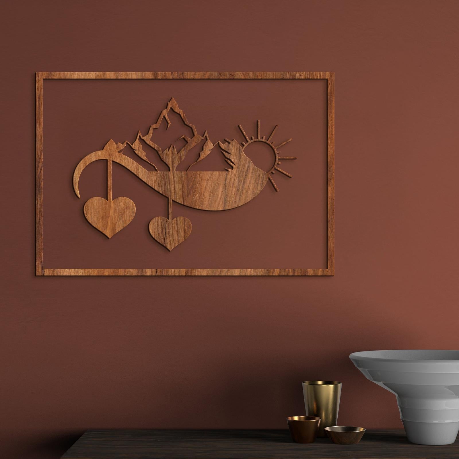 Drevený obraz na stenu Západ slnka-DREVTEX