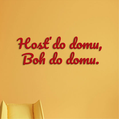 Citát na stenu Hosť do domu, Boh do domu-DREVTEX