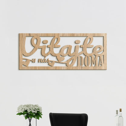 Drevený nápis VITAJTE u nás DOMA-DREVTEX