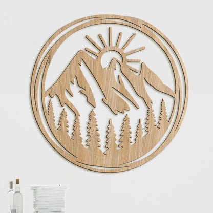 Dreveny obraz Vychadzajuce slnko-DREVTEX