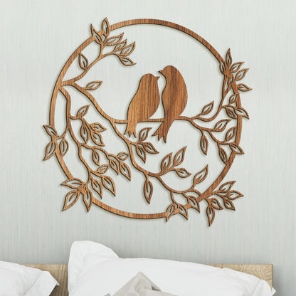 Drevený obraz štebot vtákov-DREVTEX